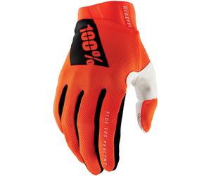 100% Ridefit Bicycle Gloves, orange/white, size XL