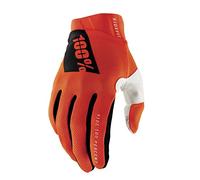100% Ridefit Bicycle Gloves, white-orange, size M for Men