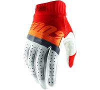 100% Ridefit Gloves, white-red, size S for Men