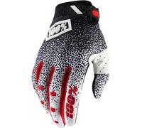 100% Ridefit Motocross Goggles, black-white-red, size 2XL for Men