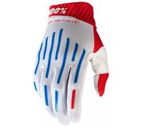 100% Ridefit MTB Gloves - Red / White / Blue / Small
