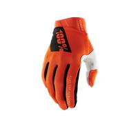 100% MX Gloves Ridefit Flou Orange Black Motocross MTB Off Road ATV Quad
