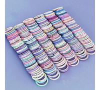 100 Rolls Washi Tape Set,Foil Gold Skinny Decorative Masking Washi Tapes,1-5MM Wide DIY Masking Tape,Some Tapes Have a Repeating Pattern