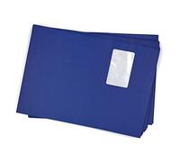 100 Royal Blue Window Envelopes, Azure Blue, C4-324 x 229 mm, Peel and Seal, 120 g/m²