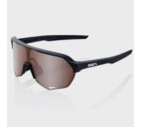 100% S2 Soft Tact Black/HiPER Crimson Silver Mirror Lens Cycling Glasses