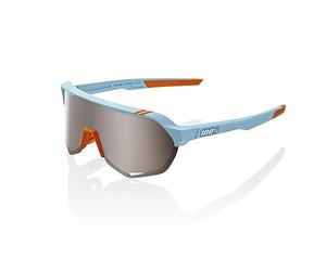 100% S2 Sport Performance Cycling Glasses (Soft Speed Two Tone - HiPER Silver Mirror Lens)