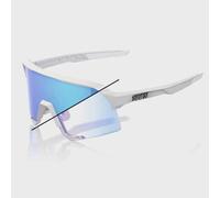 100% S3 Bastille Photochromic Sunglasses - Pearl White / Blue Mirror Photochromic