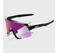 100% S3 Sunglasses - Mirror Photochromic Lens - Gloss Black / Purple Flash Mirror Photochromic Lens
