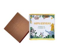 100 Safari Theme Personalised Chocolate Birthday Favours (Milk)