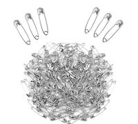 100 Safety Pins, 19 mm Sliver Blanket Pins, Small Nickel-Plated Pin Set for Crafts, Sewing Projects, DIY Jewelry Making, Sturdy Holders for Rolled Edges and Various Creative Designs