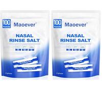 100 Saline, Neti Pot Salt, Individually Wrapped Saline for Neti Pots, Nasal Irrigation, and Squeeze Bottles & Sinus Relief | Sinus Care (Pack of 2)