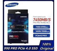 100% Samsung 990 PRO 1TB 2TB 4TB PCIe 4.0 SSD, M.2 2280 NVMe Internal Drive, Up to 7450MB/s Sequential Read, Fast Storage