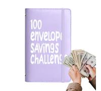 100 Saving Money Boxes - Saving Organiser - 100 Days Envelopes Organizer Budget Monitoring Men Women Home Daily Financial Management