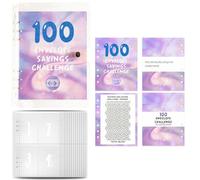 100 Savings Challenge Binder,Money Saving Challenge Book | 100 Envelopes Money Saving, Savings Challenges Book with Envelopes, Binder