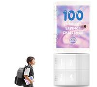 100 Savings Challenge Binder - Savings Binder Challenge,Budget Book, Challenges Budget Book for Saving Money