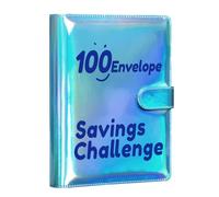 100 Savings Folders - 25 Economic Leather Envelopes, Reusable Money Organizer 5 | Savings Book to Achieve Financial Freedom, Budget Pockets for Reddi Goals