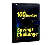 100 Savings Folders - 25 Economic Leather Envelopes, Reusable Money Organizer 5 | Savings Book to Achieve Financial Freedom, Budget Pockets for Reddi Goals