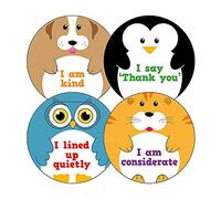 100 Scented Tropical Mixed Manners Animals Motivational School Praise Teachers Reward Stickers 32mm Primary Teaching Services