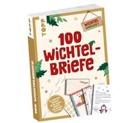 100 Secret Santa Letters, 50 Secret Santa Letters and 50 Secret Santa Letter Papers in 25 Designs and Envelope for Folding on The Back, with 100 Seal Stickers and Short Instructions