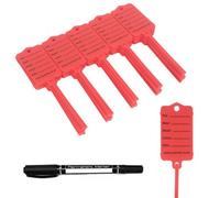 100 Self Locking Key Tags Keytags Garages Car Sales Workshops Caravans - Red