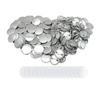 100 Set Blank Badge Button Maker Parts, 25/32/37/44/50/56/58/75MM Metal Button Badge Parts DIY Badges Pin Press Machine Supplies Multipurpose(58MM)