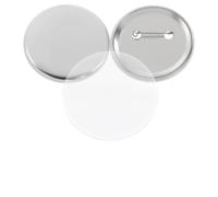 100 Set Blank Badge Button Maker Parts, 32MM Metal Button Badge Parts DIY Badges Pin
