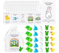 100 Set Employee Appreciation Gifts Bulk for Thank You Staff Back to School Student Teacher Office Coworker Nurse Pocket Gifts Animal Pun Inspirational Note Cards Turtle Shark Frog Duck Rabbit Favors