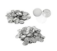 100 Sets 25/32/37/44/58MM Round Badge Pin Button Maker DIY Making Badge Parts Manual Punch Press Machine for Personalized Crafts(Frosted 25mm 100Set)