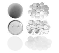 100 Sets 25mm Metal Round Button Supplies Making Pin Maker Parts Badge Supplies For Button Maker With Clear Film Multipurpose