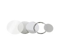 100 Sets 58mm 75mm Key Ring Mirror Blank Badge Button Pins Pocket Mirrors Round Parts for Button Maker Machine Efficiently DIY Making(58mm)