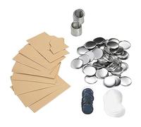 100 Sets 58mm Mirror Round Buttons DIY Blank Rustproof Button Maker Supplies