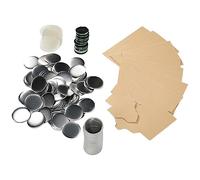 100 Sets 58mm Mirror Round Buttons Parts DIY Blank Rustproof Tinplate Button Maker Supplies for Handcraft Craft