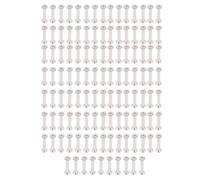 100 Sets Binding Rivet M2.5 Stainless Steel Binding Screw Post for Leather Photo Album Scrapbook (3.5 * 18 * 7mm)