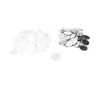 100 Sets Blank Button Badge Parts Set, Pin Back Button Making Supplies, Round DIY Badge Kit with Rustproof Tinplate and Plastic for Button Maker Machine, Craft Projects (75MM)