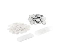 100 Sets Blank Pin Back Button Parts For Button Maker Machine Round Badge Making Supplies With Metal Cover Multipurpose(44mm)