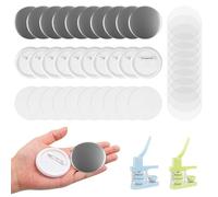 100 Sets Button Maker Supplies, 58mm/2.25" Pin Making Kit, Badge Parts Including Metal Covers, Back Covers, Clear Film & Blank Round Paper, DIY Button Making Supplies for Badge Maker Machine