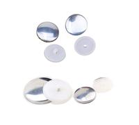 100 Sets Cover Buttons - DIY Self Fabric Cover Buttons (Nickel-White, 18L=0.45in(11.5 mm))