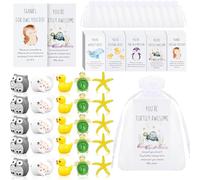 100 Sets Employee Appreciation Gifts Bulk for Coworkers Thank You Staff Gift Animal Pun Inspirational Note Cards Funny Resin Ducks Stars Whales Turtles Owls Office Pocket Favors