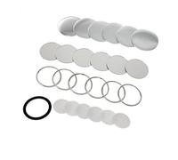 100 Sets Key Ring Mirror Blank Badge Button Pins Pocket Mirrors 58mm 75mm Round Button DIY Crafts Parts for Button Maker Machine Compatible and Multi-Use(75mm)