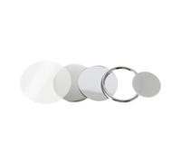 100 Sets Key Ring Mirror Blank Badge Button Pins Pocket Mirrors 58mm Round Parts for Button Maker Machine Efficiently DIY Making(75mm)