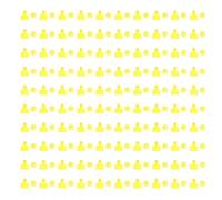 100 Sets Livestock Ear Tags Yellow Strong Plastic Easy to Use Cattle Ear Tags for Cow Sheep Pig Farm