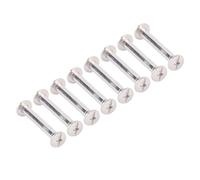 100 Sets M2 Rivet Nut Set, Chicago Screws Leather Rivets Screw Rivets with Stainless Steel Hex Rivets for Decorate Repair Shoes Belts Bags Purse (3 * 18 * 6mm)