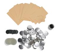 100 Sets Mirror Round Buttons Parts, 58mm / 2.28 Inch Blank Pocket Mirrors Button Maker Supplies Rustproof for Button Maker Machine