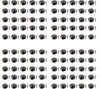 100 Sets Mushroom Rivets Studs, Leather Cone Rivets Screws Set with Plated Iron Mushroom Tip Head Rivet Stud for Bags Shoes Belts Jackets Repair and DIY Crafts (Silver Black) Attractive Design