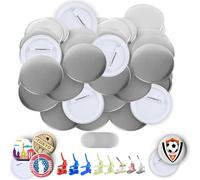 100 Sets of Pinback Button Parts 3 inch (75mm) - Supplies for Button Maker Machine