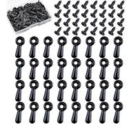 100 Sets Photo Frame Turn Button Fasteners Picture Frame Backing Board Clips Photo Frame Back Clips Picture Frame Back Fasteners with Picture Frame Hanging Screws