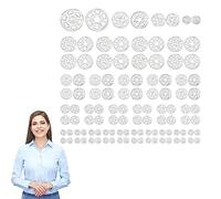 100 Sets Sew-On Plastic Snap Fasteners in Four Assorted Sizes