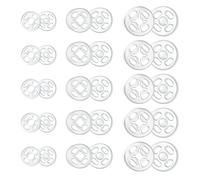 100 Sets Transparent Snaps for Sewing, 3 Sizes Invisible Sew on Snaps for DIY Project, Snap Buttons for Clothes, Pants, Backpacks, Shirts, Windbreakers, Clear Buttons for Sewing 7.5mm/10mm/12.5mm