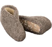 100% Sheep's Wool Half Height Slippers - Oeko-Tex Standard 100 - Made in Germany - Unisex, brown, 6/7 UK