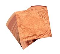 100 Sheets 16x16cm Gold & Silver Leaf Foil Paper for Gilding, Crafting, DIY Arts, Cake Decorating, Makeup, Spa & Art Craft Work (Rose Gold)